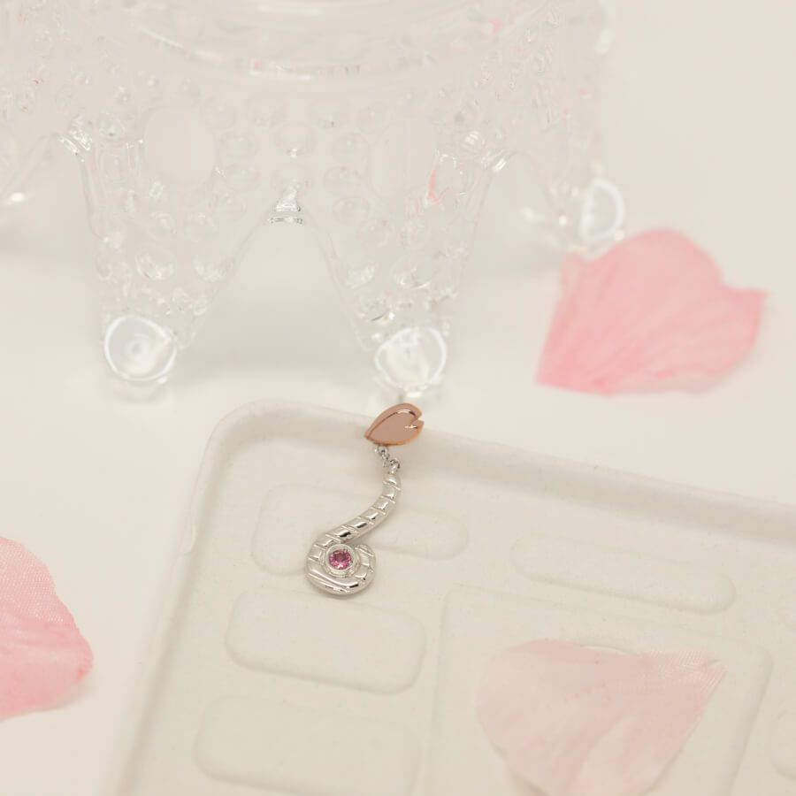 ☆桜ピンク猫ちゃんイヤリング☆E しっぽピアス さくら猫（片耳用） | Cattonオンラインショップ