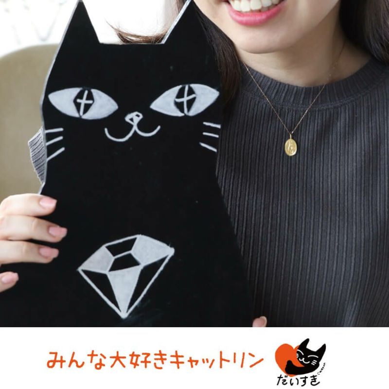 コインネックレス　黒猫　猫モチーフ