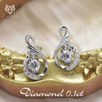 ネッコレスが揺れるティアードロップ ピアス ダイヤモンド | Catton